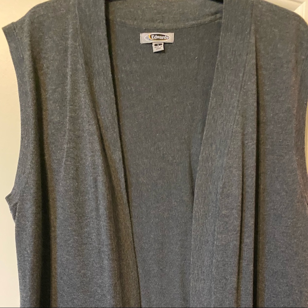 Gray sweater vest